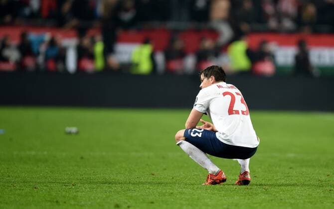Fotball , 15. november 2014 , Play-off , Hungary - Norway EURO 2016 - Qualification: play-off 2 Hungary -Norway 2-0 Pa Andre Helland , Norge depper 