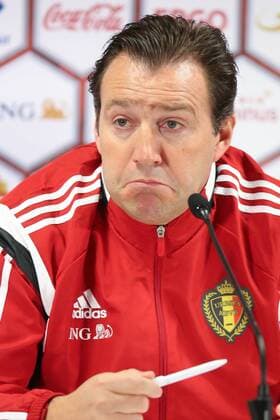 - BRUSSELS, BELGIUM: Belgium s head coach Marc Wilmots pictured during a press conference PK Pressekonferenz of the Red Devils, the Belgian national soccer team, Monday 16 November 2015, in Brussels. Tomorrow the Devils are playing Spain in preparation of the Euro2016 European Championships. BRUNOxFAHY  x04741238x
