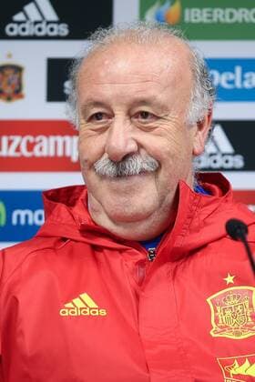 Fußball, PK Nationalteam Spanien - BRUSSELS, BELGIUM: Spain s head coach Vicente del Bosque pictured during a press conference PK Pressekonferenz of the Spanish national soccer team, Monday 16 November 2015, in Brussels. Tomorrow Spain is playing the Red Devils, the Belgian national soccer team, in preparation of the Euro2016 European Championships. BRUNOxFAHY  x04741430x