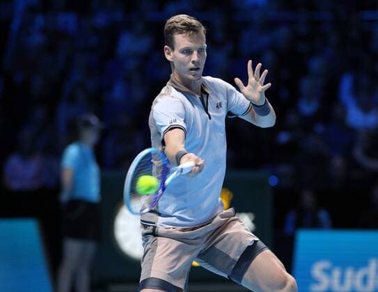 TENNIS - ATP Tennis Herren World Tour Finals 2015 LONDON,ENGLAND,17.NOV.15 - TENNIS - ATP World Tour, World Tour Finals 2015. Image shows Tomas Berdych (CZE). GEPAxpictures xAlanxGrieves
