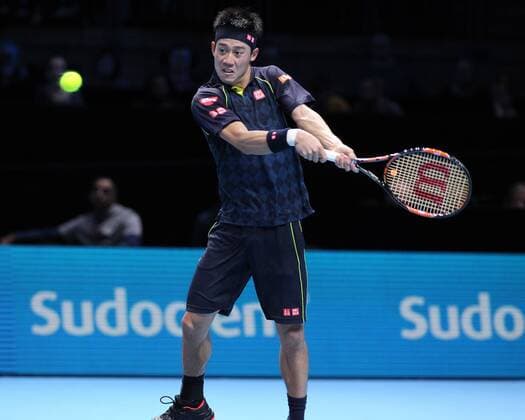 TENNIS - ATP Tennis Herren World Tour Finals 2015 LONDON,ENGLAND,17.NOV.15 - TENNIS - ATP World Tour, World Tour Finals 2015. Image shows Kei Nishikori (JPN). GEPAxpictures xAlanxGrieves