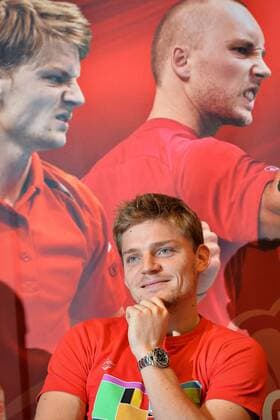 - BRUSSELS, BELGIUM: Belgian David Goffin pictured during a press conference PK Pressekonferenz ahead of the Davis Cup World Group final between Belgium and Great Britain, Tuesday 17 November 2015, in Brussels. The final will be played from 27 to 29 November 2015 in Gent Flanders Expo. DAVIDxSTOCKMAN  x04741629x