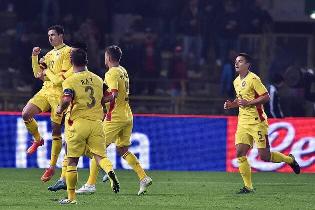 Bogdan Stancu Romania Goal celebration Bologna 17-11-2015 Stadio Dall Ara Football Calcio 2015 2016 Italia - Romania Amichevole Italy - Romania Friendly match andreaxstaccioli