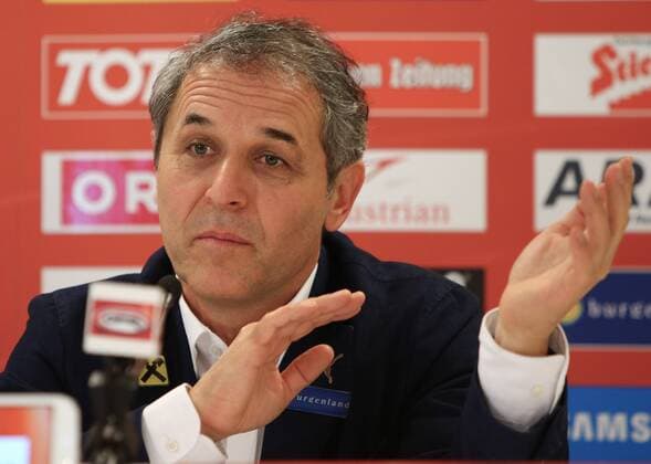 SOCCER - AUT vs SUI, friendly match VIENNA,AUSTRIA,18.NOV.15 - SOCCER - OEFB international match Länderspiel Austria vs Switzerland, press conference PK Pressekonferenz of team AUT. Image shows head coach Marcel Koller (AUT). GEPAxpictures xChristianxOrt