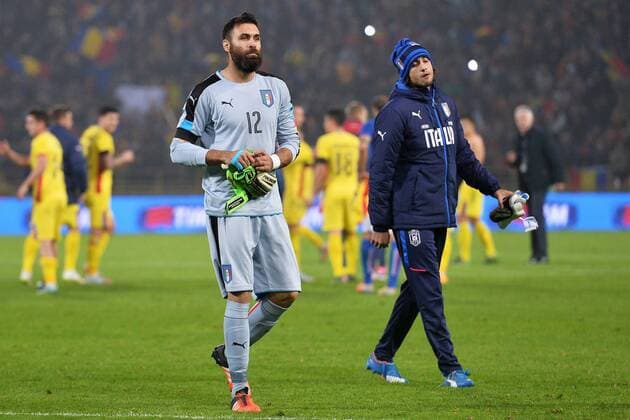 Salvatore Sirigu, Mattia Perin (Italia) - Bologna 17-11-2015 Stadio Dall Ara Football Calcio 2015 2016 Italy - Romania Friendly match andreaxstaccioli