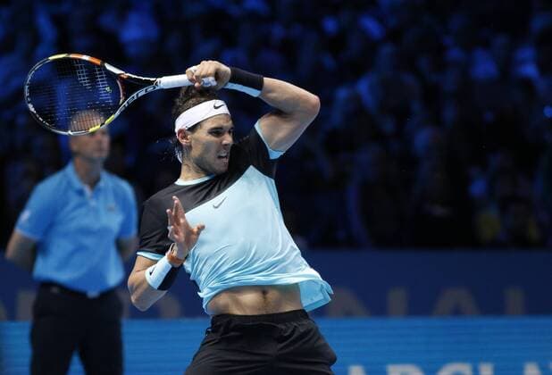 18.11.2015 the O2 London, England. ATP Tennis Herren Tour Finals Day 4 Rafael Nadal (ESP) defeats Andy Murray (GBR) by a score 6-4, 6-1 during the Day Four Barclays ATP World Tour Finals from the O2 Arena xHongboxChenx  ActionPlus11682713