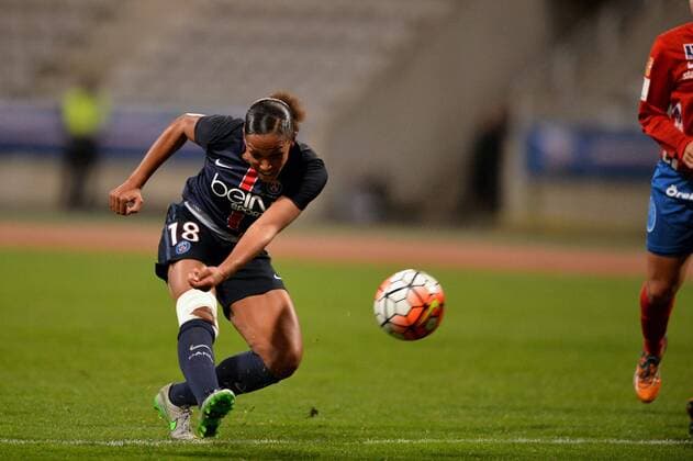 Marie Laure Delie (psg) FOOTBALL : Paris SG vs Orebro - Frauen Champions League Frauenfussball - 14 10 2015 AnthonyBIBARD FEP Panoramic 