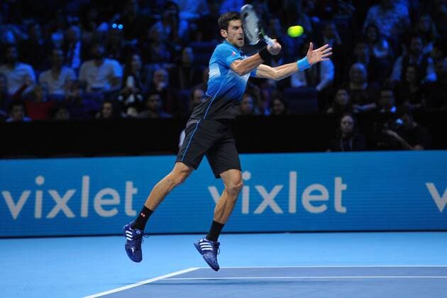 Novak Djokovic (Ser) TENNIS : ATP Tennis Herren WORLD TOUR FINALS 2015 - 19 11 2015 TennisMagazine Panoramic 