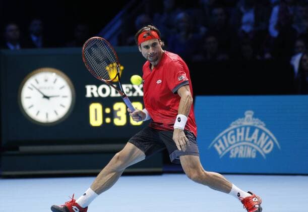 20.11.2015 the O2 London, England. ATP Tennis Herren Tour Finals Day 6. Rafael Nadal (ESP) defeats David Ferrer (ESP) by a score 6-7,6-3,6-4 during Day Six Barclays ATP World Tour Finals from the O2 Arena xHongboxChenx  ActionPlus11682963