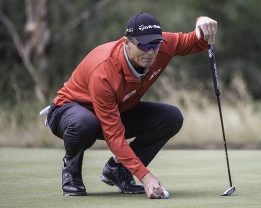 Nov. 21, 2015 - Melbourne, Victoria, Australia - John Senden on the seventh green during day 3 of the 2015 Australian Masters at Huntingdale Golf Club in Melbourne, Australia. Golf 2015 - Australian Masters Day 3 - ZUMAk106