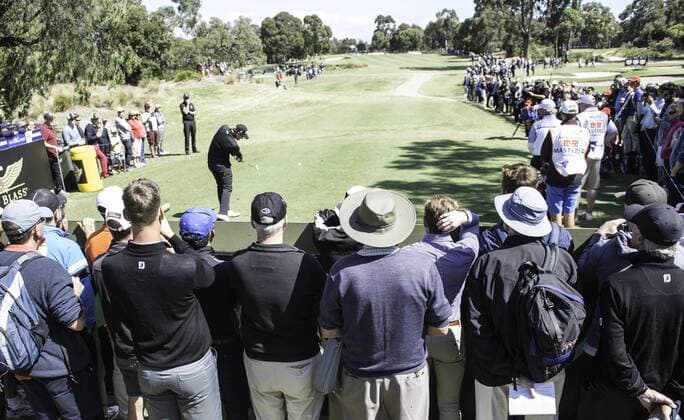 Nov. 21, 2015 - Melbourne, Victoria, Australia - Adam Scott of Australia tees off on the thirteenth tee during day 3 of the 2015 Australian Masters at Huntingdale Golf Club in Melbourne, Australia. Golf 2015 - Australian Masters Day 3 - ZUMAk106