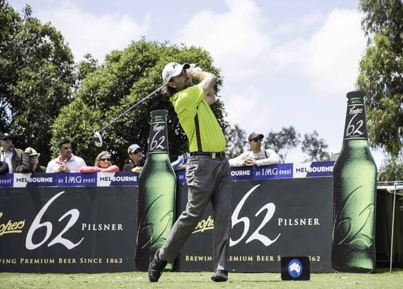 Nov. 21, 2015 - Melbourne, Victoria, Australia - Mathew Goggin of Australia tees off on the seventh tee during day 3 of the 2015 Australian Masters at Huntingdale Golf Club in Melbourne, Australia. Golf 2015 - Australian Masters Day 3 - ZUMAk106