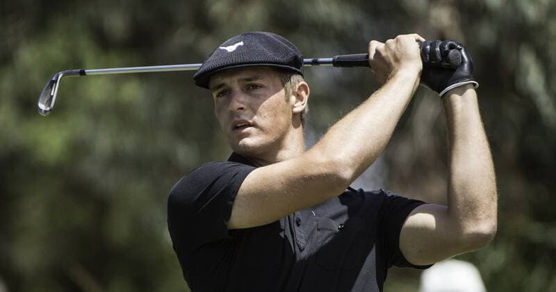 Nov. 21, 2015 - Melbourne, Victoria, Australia - Bryson DeChambeau (AM) of the United States tees off on the fifth during day 3 of the 2015 Australian Masters at Huntingdale Golf Club in Melbourne, Australia. Golf 2015 - Australian Masters Day 3 - ZUMAk106
