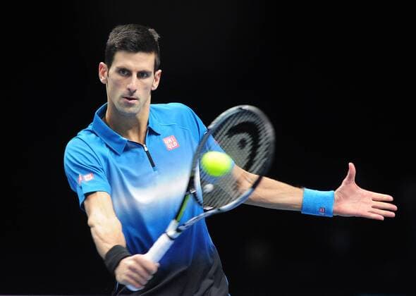 Tennis - 2015 ATP Tennis Herren World Tour Finals at The O2 - Day Seven Singles Final : Novak Djokovic (Srb) v Roger Federer (Sui) Novak Djokovic COLORSPORT ANDREW COWIE 