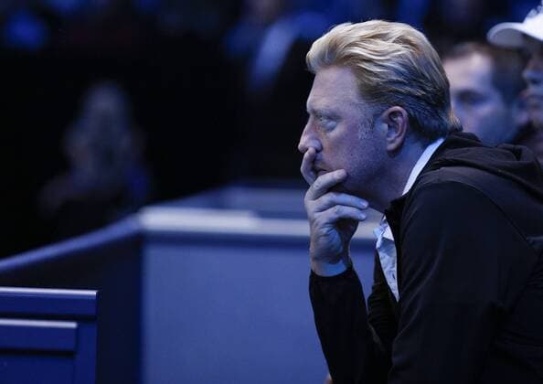 22.11.2015 the O2 London, England. ATP Tennis Herren Tour Finals Day 8. Boris Becker watches the final match between Novak Djokovic (SRB) and Roger Federer (SUI) in men s singles Final match during Day Eight Barclays ATP World Tour Finals from the O2 Arena xHongboxChenx  ActionPlus11683876