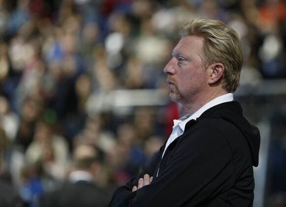 22.11.2015 the O2 London, England. ATP Tennis Herren Tour Finals Day 8. Boris Becker watches the final match between Novak Djokovic (SRB) and Roger Federer (SUI) in men s singles Final match during Day Eight Barclays ATP World Tour Finals from the O2 Arena xHongboxChenx  ActionPlus11683885