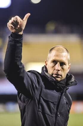Columbus Crew SC head coach Gregg Berhalter in the first leg Audi 2015 MLS Fussball Herren USA Cup Playoffs - Eastern Conference Championship - Columbus Crew SC VS New York Red Bulls at MAPFRE Stadium, in Columbus OH. ..Photo Credit: MLS 2015: New York Red Bulls vs Columbus Crew SC NOV 22 - ZUMAc04_