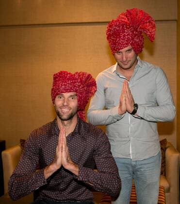 Champions Tennis League 2015, Players Party, Ivo Karlovic und seinTrainer Petar Popovic, Tennis - Champions Tennis League 2015 - - - Mumbai - Maharashtra - India - 23 November 2015.