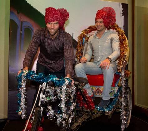 Champions Tennis League 2015, Players Party, Ivo Karlovic und Trainer Petar Popovic, Tennis - Champions Tennis League 2015 - - - Mumbai - Maharashtra - India - 23 November 2015.