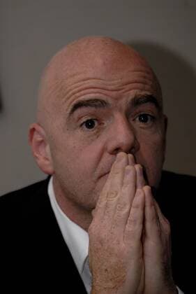 FIFA-Präsidentschaftskandidat Gianni Infantino hält Pressekonferenz in Kopenhagen 