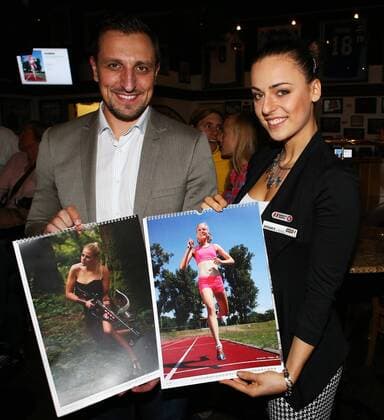 VARIOUS SPORTS - Charity Kalender Praesentation VIENNA,AUSTRIA,23.NOV.15 - VARIOUS SPORTS - Presentation of a Charity Calendar for Kira Gruenberg and Vanessa Sahinovic. Image shows Maxim Podoprigora and Lubi Gazov. GEPAxpictures xChristianxOrt