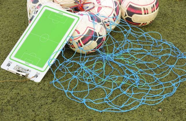 Symbolbild, Illustration, Fussball Taktikboard Tornetz eines Trainers in Wien, Oesterreich am 16.11.2015