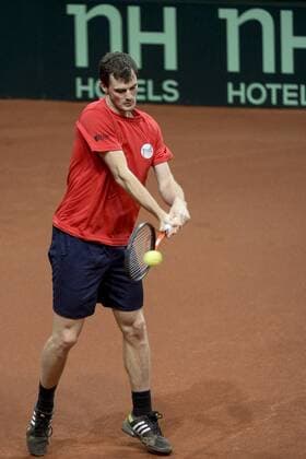 - GENT, BELGIUM: Britain s Jamie Murray pictured during a training practice ahead of the Davis Cup World Group final between Belgium and Great Britain, Tuesday 24 November 2015, at Flanders Expo in Gent. The final will be played from 27 to 29 November 2015 in Gent Flanders Expo. DIRKxWAEM  x04744986x