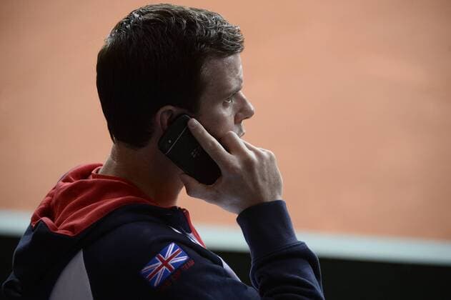 - GENT, BELGIUM: Britain s captain Leon Smith pictured during a training practice ahead of the Davis Cup World Group final between Belgium and Great Britain, Tuesday 24 November 2015, at Flanders Expo in Gent. The final will be played from 27 to 29 November 2015 in Gent Flanders Expo. DIRKxWAEM  x04745016x