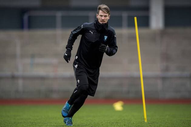 Fußball, Champions League, Malmö FF Training 151124 Malmö FFs Markus Rosenberg under en träning inför fotbollsmatchen i Champions League den 24 november 2015 i Malmö.  Copyright: PETTERxARVIDSON BB151124PA009