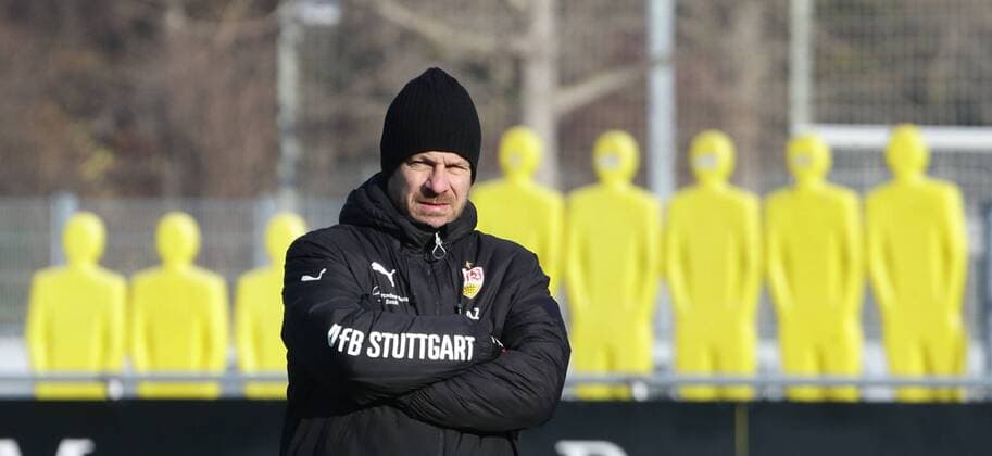 Fußball Training VfB Stuttgart , letztes Training mit Trainer Alexander Zorniger