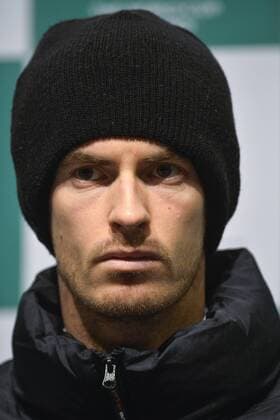 - GENT, BELGIUM: Britain s Andy Murray pictured during a press conference PK Pressekonferenz ahead of the Davis Cup World Group final between Belgium and Great Britain, Tuesday 24 November 2015, at Flanders Expo in Gent. The final will be played from 27 to 29 November 2015 in Gent Flanders Expo. DIRKxWAEM  x04745096x