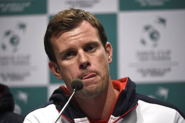 Tennis, Davis Cup Finale in Belgien - PK Großbritannien Leon Smith captain of Great Britain TENNIS : Grande Bretagne - Conference de Presse - Coupe Davis - Gand - 24 11 2015 PhotoNews Panoramic 