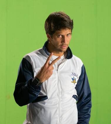 Champions Tennis League 2015, Chennai,Fernando Verdasco (ESP) macht ein Promo Video, Tennis - Champions Tennis League 2015 - - - Chennai - Tamil Nadu - India.