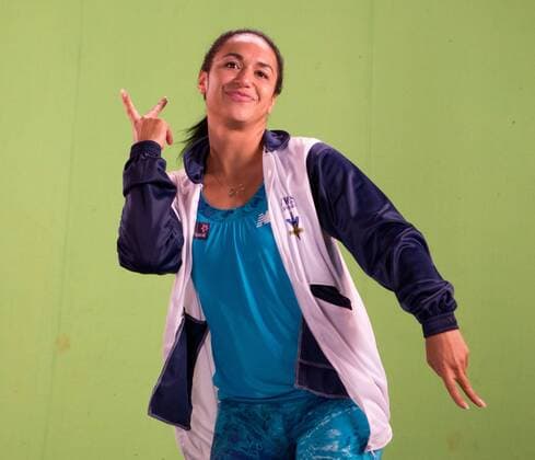 Champions Tennis League 2015, Chennai, Heather Watson (GBR) ) tanzt im Studio fuer ein Promo Video, Tennis - Champions Tennis League 2015 - - - Chennai - Tamil Nadu - India.