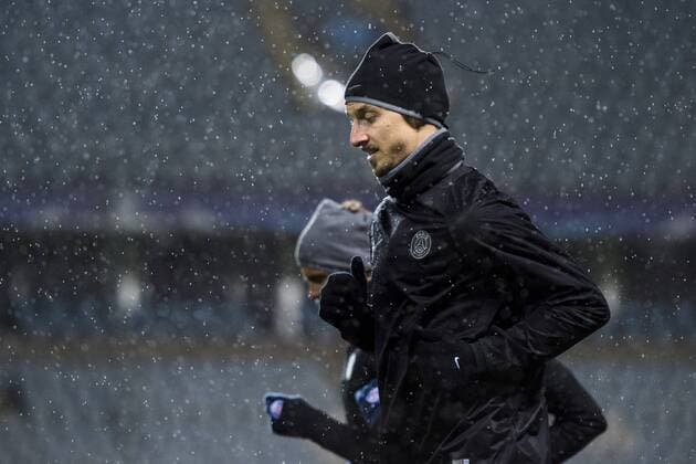 Fußball, Champions League, Paris St. Germain Training 151124 PSG:s Zlatan Ibrahimovic under en träning inför fotbollsmatchen i Champions League den 24 november 2015 i Malmö.  Copyright: PETTERxARVIDSON BB151124PA114