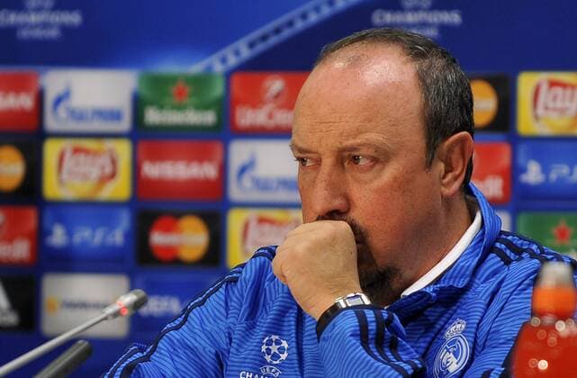 Nov. 24, 2015 - Lviv, ukraine - Head coach of Real Madrid Rafael Benitez during press-conference and training session before soccer match between FC Shakhtar Donetsk and Real Madrid CF . UEFA Champions league 2015-2016 season at Arena Lviv stadium, in Lviv City, Ukraine, on 24 November, 2015. UEFA Champions league, Shakhtar Donetsk and Real Madrid CF  - ZUMAn230
