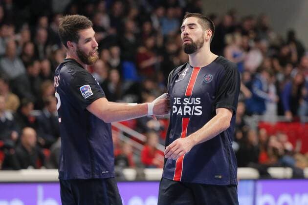Luka Karabatic (PSG handball), Nikola Karabatic (PSG Hanball) HANDBALL : Paris Saint Germain PSG Handball vs. USC Creteil Handball - Division 1 - 25 11 2015 StephaneAllaman Panoramic 