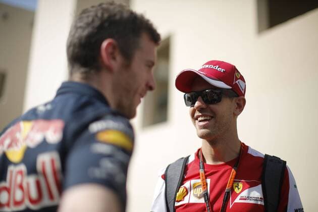 Nov. 26, 2015 - Abu Dhabi, United Arab EMirates - SEBASTIAN VETTEL of Germany and Scuderia Ferrari is seen in the paddock during preparations to the 2015 Formula 1 Abu Dhabi Grand Prix at Yas Marina Circuit, in Abu Dhabi, United Arab Emirates. F1 2015 - Abu Dhabi Grand Prix - Preparations - ZUMAg147
