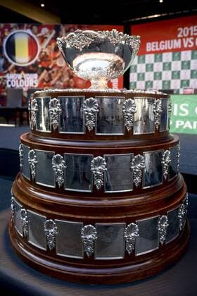 - GENT, BELGIUM: The cup for the winner during the drawing of the games ahead of the Davis Cup World Group final between Belgium and Great Britain, Thursday 26 November 2015, at Flanders Expo in Gent. The final will be played from 27 to 29 November 2015 in Gent Flanders Expo. DIRKxWAEM  x04746391x