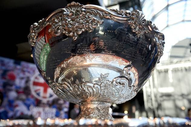 - GENT, BELGIUM: The cup for the winner during the drawing of the games ahead of the Davis Cup World Group final between Belgium and Great Britain, Thursday 26 November 2015, at Flanders Expo in Gent. The final will be played from 27 to 29 November 2015 in Gent Flanders Expo. DIRKxWAEM  x04746393x