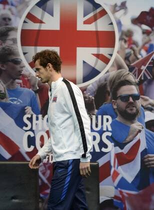 Andy Murray of GB Davis Cup team pictured TENNIS : Presentation Finale Coupe Davis - Grande Bretagne vs Belgique - Gand - 26 11 2015 PhotoNews Panoramic 