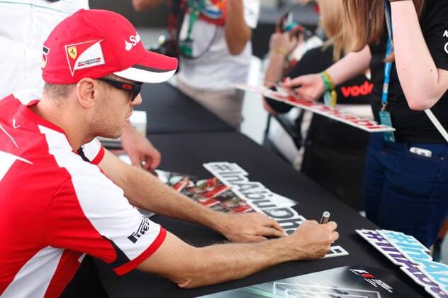 Sebastian Vettel (GER) Scuderia Ferrari, Thursday, Formula 1 Championship 2015, Round 20, AbuDhabi Prix, AbuDhabi, 26.-29. November 2015