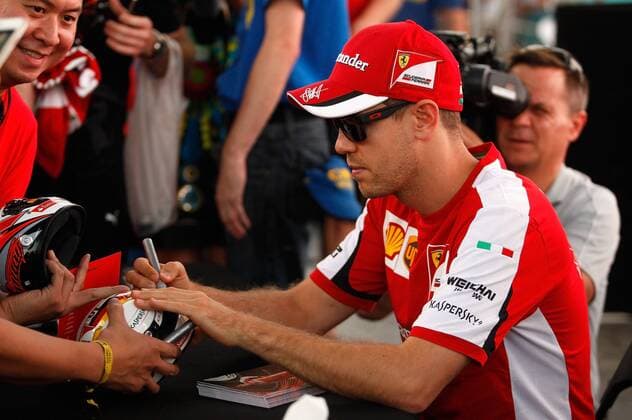 Sebastian Vettel (GER) Scuderia Ferrari, Thursday, Formula 1 Championship 2015, Round 20, AbuDhabi Prix, AbuDhabi, 26.-29. November 2015