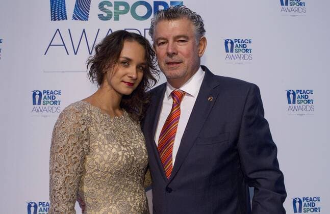 Monaco, Monte Carlo - November 26, 2015: Awards Gala at 8th Peace and International Forum Monaco with Forum Founder Joel Bouzou and wife Alexandra Prizegiving Gala at 8th Peace and Sport International Forum Monaco
