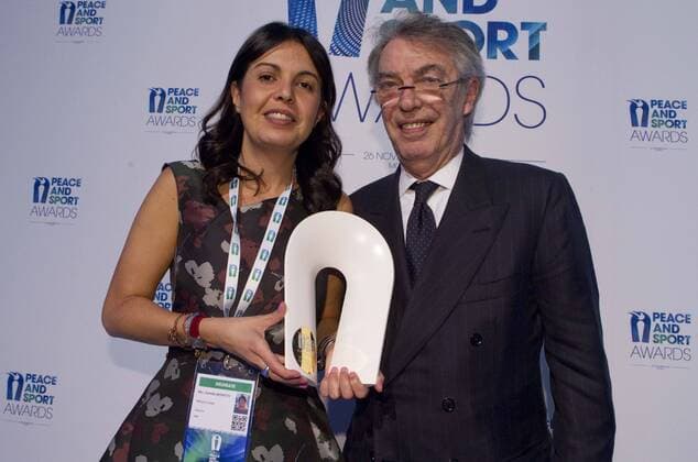 Monaco, Monte Carlo - November 26, 2015: Awards Gala at 8th Peace and International Forum Monaco with Carlotta Moratti and Massimo Moratti from Inter Futura Italy Prizegiving Gala at 8th Peace and Sport International Forum Monaco