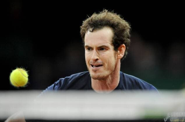 Bilder des Tages - SPORT Tennis - 2015 Davis Cup by BNP Paribas - World Group Final: Belgium vs. Great Britain Day One Rubber Two: Singles Ruben Bemelmans (Bel) vs. Andy Murray (GB) Great Britain s Andy Murray during the match at the Flanders Expo, Ghent. COLORSPORT JANE BARLOW 