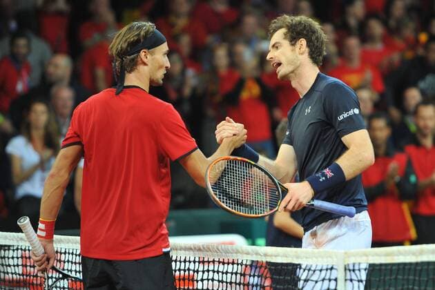 Andy murray (GB) vs Rubens Bemelmans (Bel) TENNIS : DAVIS CUP FINAL 2015 - 27 11 2015 TennisMagazine Panoramic 