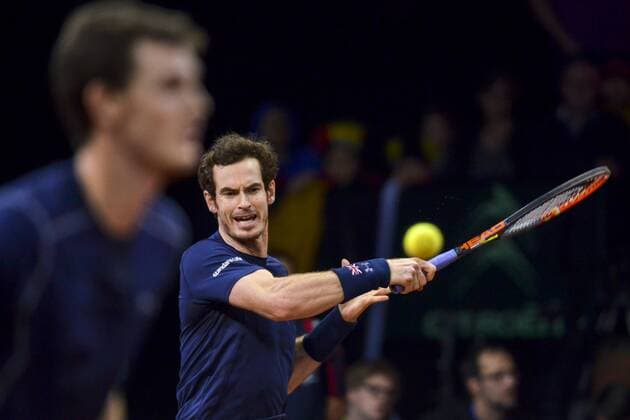Belgium, Ghent, Nov. 27, 2015 - Davis Cup Final between Belgium and Great-Britain - Day 2 - David Goffin & Steve Darcis vs Jamie Murray & Andy Murray Danny Gys Reporters xxGYS 