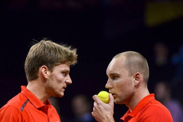Belgium, Ghent, Nov. 27, 2015 - Davis Cup Final between Belgium and Great-Britain - Day 2 - David Goffin & Steve Darcis vs Jamie Murray & Andy Murray Danny Gys Reporters xxGYS 