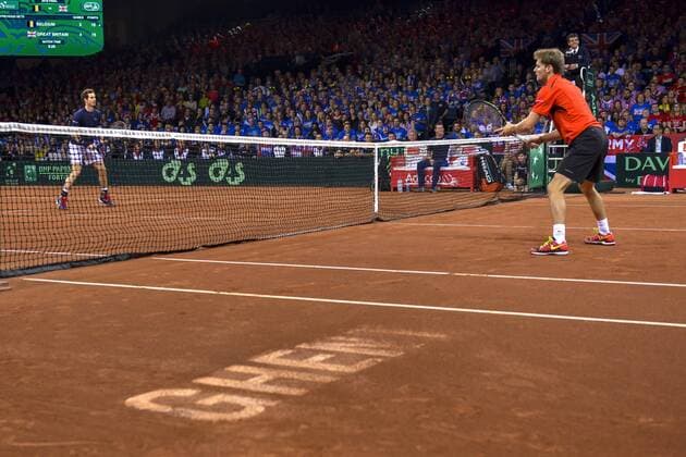 Belgium, Ghent, Nov. 27, 2015 - Davis Cup Final between Belgium and Great-Britain - Day 2 - David Goffin & Steve Darcis vs Jamie Murray & Andy Murray Danny Gys Reporters xxGYS 